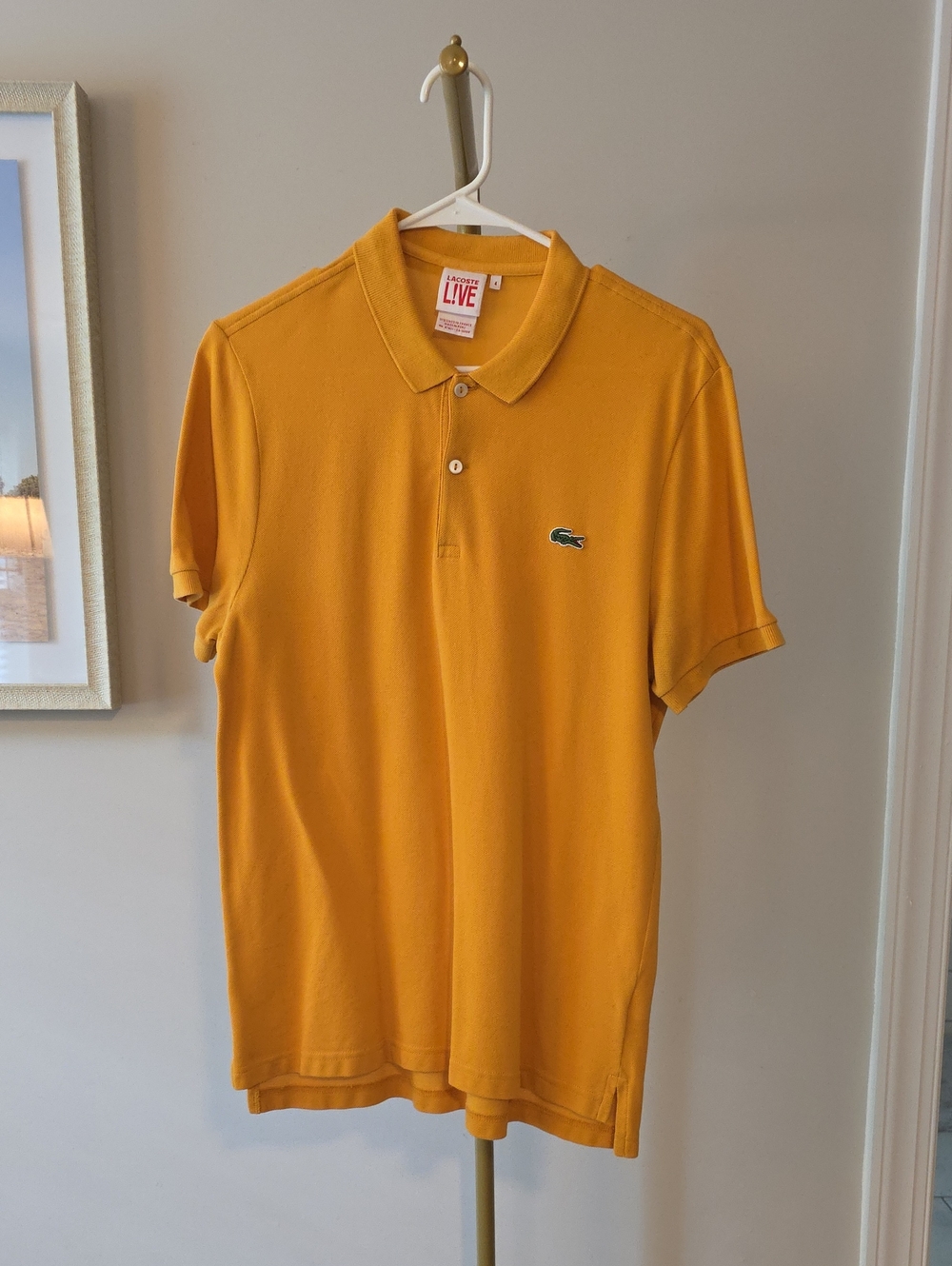 Lacoste Men's Yellow Polo Shirt